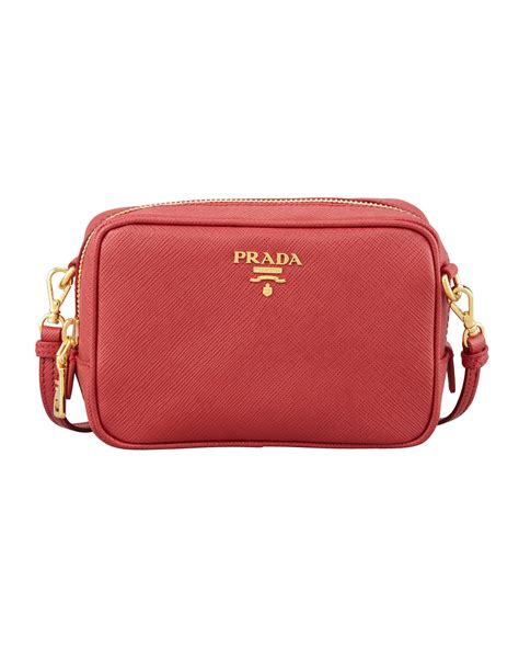 prada saffiano mini camera crossbody bag fuoco|Prada mini saffiano price.